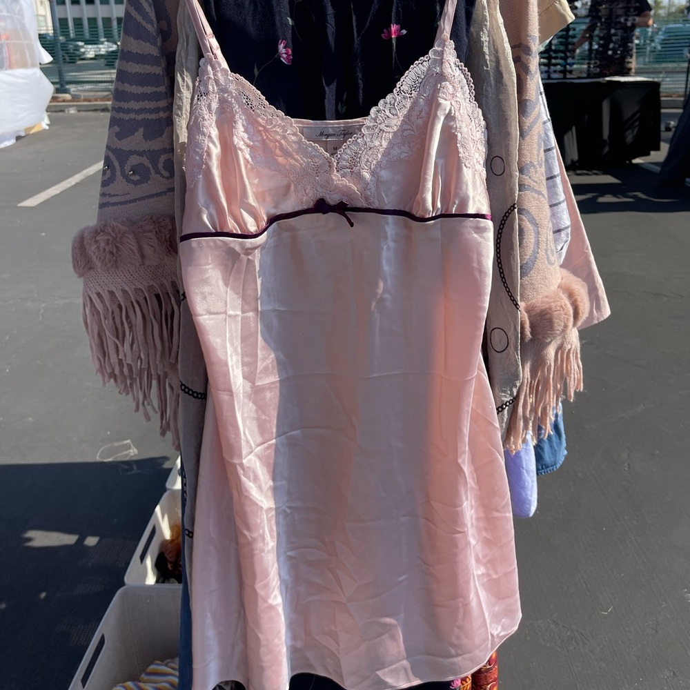 Morgan Taylor Pink Satin Slip Dress
